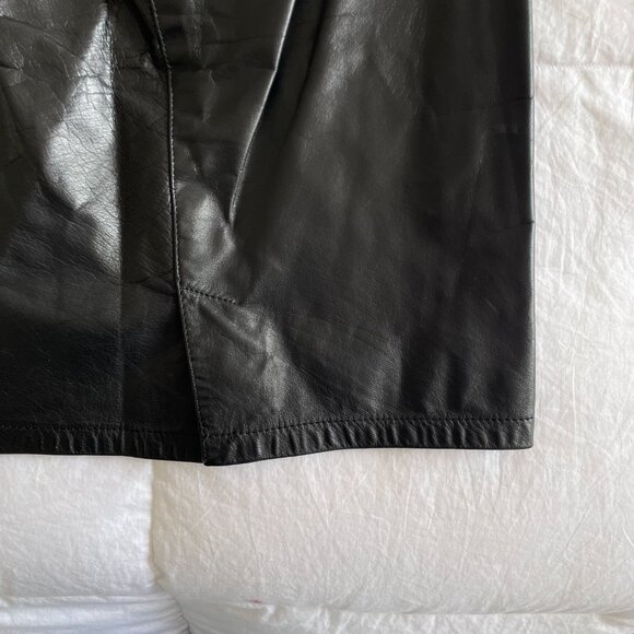 Vintage PELLE New York Leather Skirt (sz 5/6) - Picture 4 of 5
